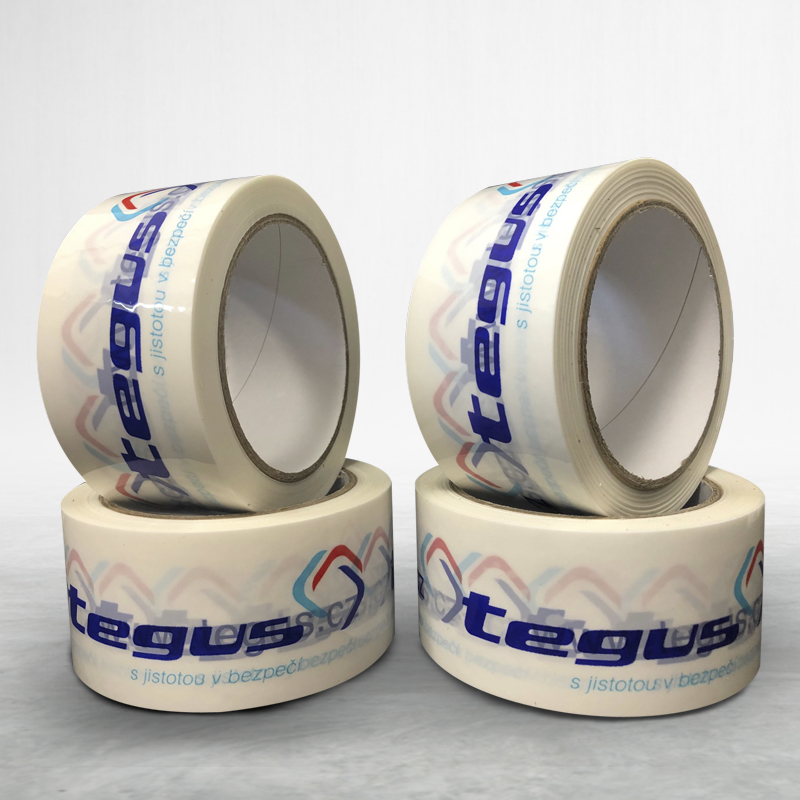 Adhesive custom printed packing bopp tape Tegus