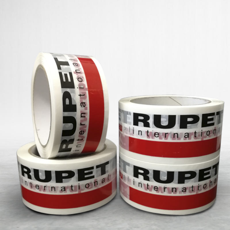 Adhesive custom printed packing pvc tape Rupet