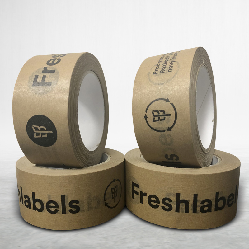 Adhesive custom printed packing paper tape Freshlabels