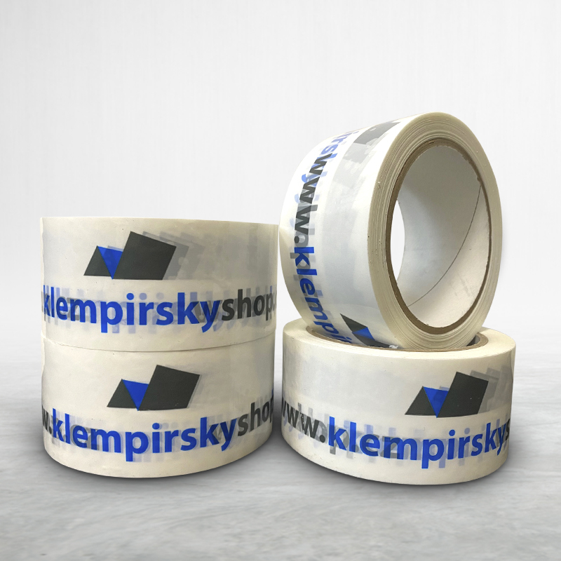 Reklamní balící lepící páska s potiskem klempirskyshop.cz